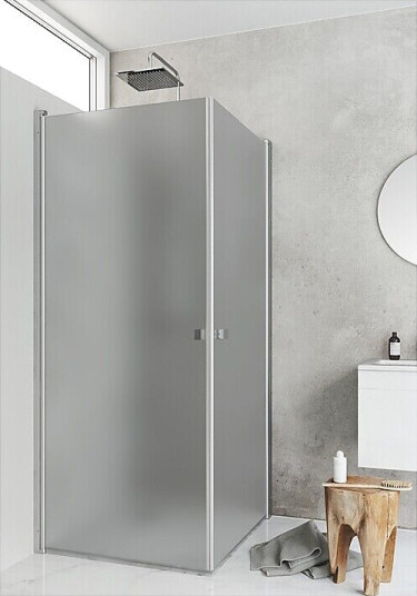 Hafa Igloo Pro Corner Dusjhjørne 90x90 cm, Alu/Frostet glass