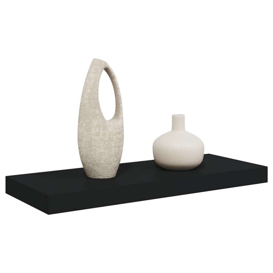 vidaXL Flytende vegghylle svart 60x23,5x3,8 cm MDF