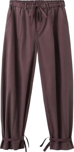 Mango Baggy Trousers With Ties Purple 34