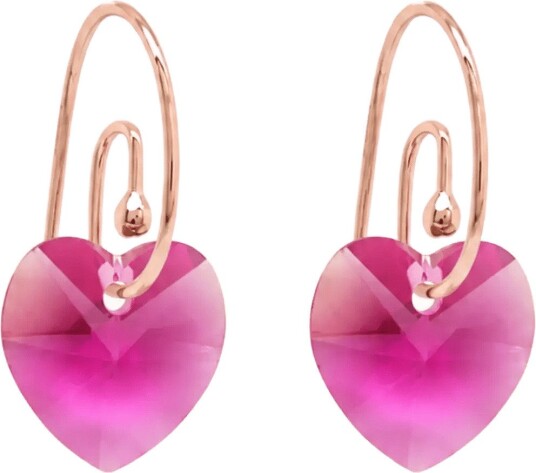 Marmara Sterling 925 Silver Earrings Fucshia Rose Gold Pink ONE SIZE Marmara Sterling 925 Silver Earrings Fucshia Rose Gold Pink ONE SIZE
