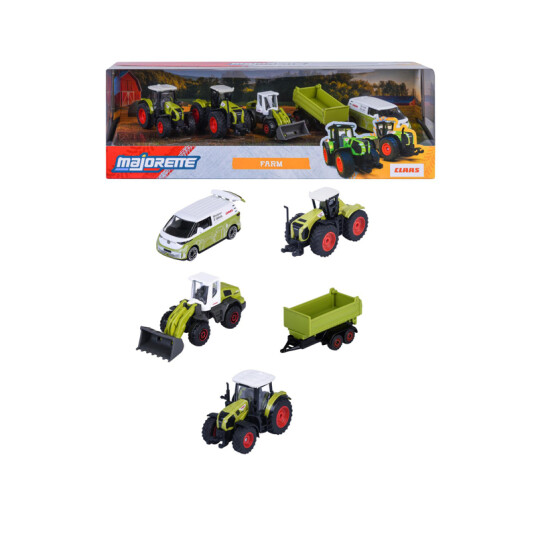 Majorette Lekebil Gavesett Claas Farm 5 Stk 7,5cm Majorette Lekebil Gavesett Claas Farm 5 Stk 7,5cm
