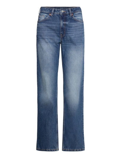 Monki Aimo Mid Straight Jeans - Blue - 24 x 30