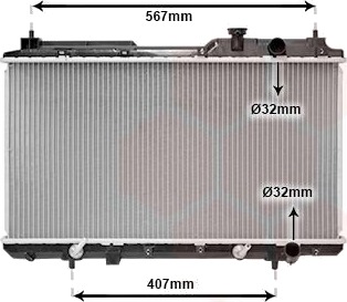 VAN WEZEL 25002104 Radiator motorkjøling