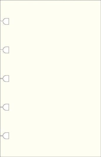 Filofax Pocket Notebook refill plain paper white
