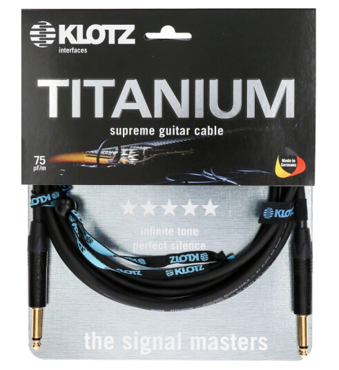 Klotz Ti-Pr Titanium Supreme Guitar Cable Str-Angl 4,5m