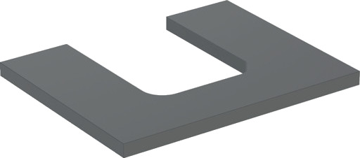 GEBERIT ONE bordplate 600x470x30mm utskjæring i midten for høy kompakt kum GEBERIT ONE bordplate 600x470x30mm utskjæring i midten for høy kompakt kum