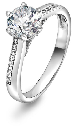 Pan Jewelry Ring i sølv med zirkonia størrelse 56
