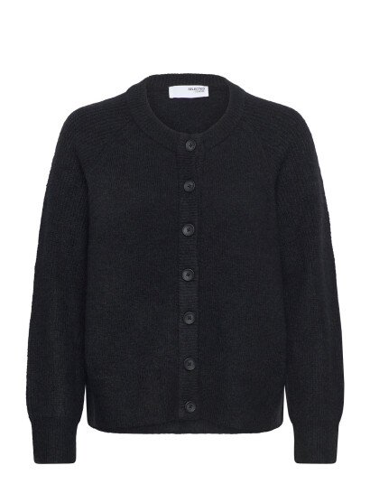 Selected Slfrena Ls Knit Cardigan Camp - Black - XS Selected Slfrena Ls Knit Cardigan Camp - Black - XS