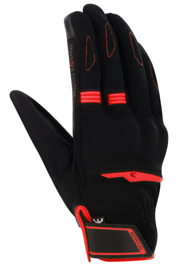 Bering MC-Hansker Fletcher EVO Svart-Rød Bering MC-Hansker Fletcher EVO Svart-Rød