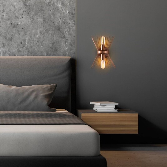 Opviq Vegglampe GMN-000010 opp/ned kobber Opviq Vegglampe GMN-000010 opp/ned kobber