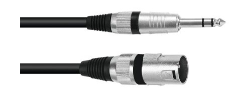 Omnitronic 3022075E Xlr 3 Pin Hankjønn 6.35Mm Hankjønn 0,2 M Sort