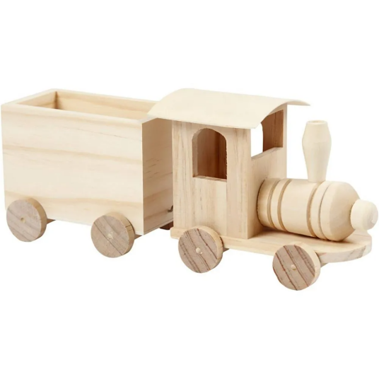 Creativ Company Wooden Train with Wagon Creativ Company Wooden Train with Wagon