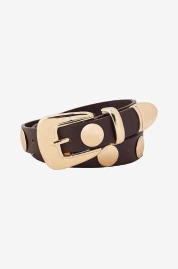 Ellos Collection Belte i skinnimitasjon Brun