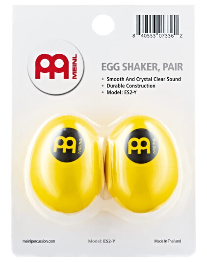 Meinl ES 2 Y Plastikk Egg Shaker par Yellow 2stk. B