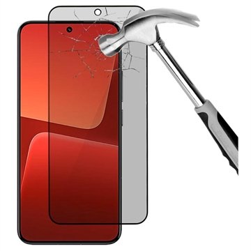 Xiaomi 13T/13T Pro/OnePlus Nord CE4 Lite Privacy Full Cover Beskyttelsesglass Svart Kant
