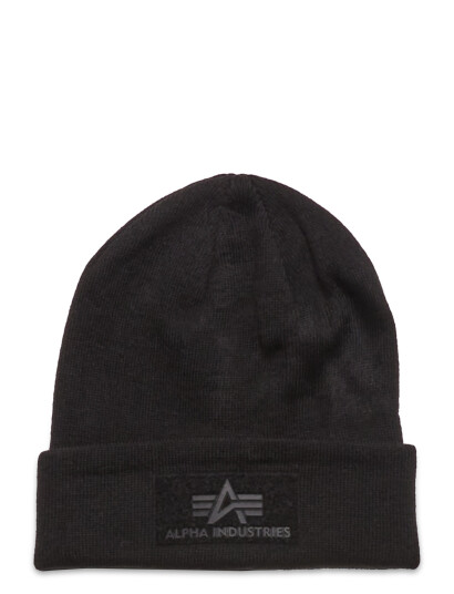 Alpha Industries Velcro Beanie - Black - OHNE