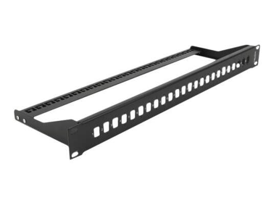 Delock - Pluggbord (Blankt) - Rackmonterbar - Svart - 1U - 19" - 24 Porter Delock - Pluggbord (Blankt) - Rackmonterbar - Svart - 1U - 19" - 24 Porter