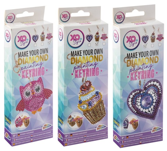 Diamond Painting Diamant Stickers Keyring 3ass