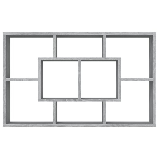 vidaXL Vegghylle gr? sonoma 85x16x52,5 cm konstruert tre
