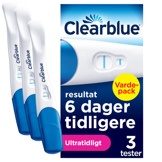 Clearblue Graviditetstest Ultratidlig 3 stk Clearblue Graviditetstest Ultratidlig 3 stk