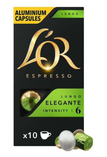 Nespresso L'OR Lungo Elegante til Nespresso. 10 kapsler Nespresso L'OR Lungo Elegante til Nespresso. 10 kapsler