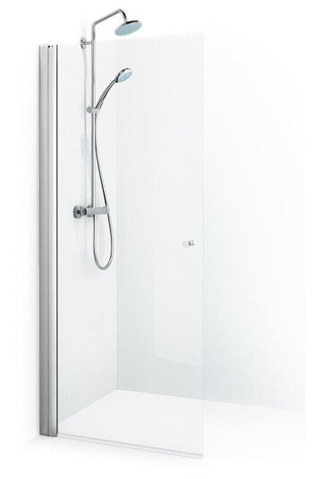 Macro Design Spirit Dusjdør Rett - med Knott Krom / 87cm Klart Glass