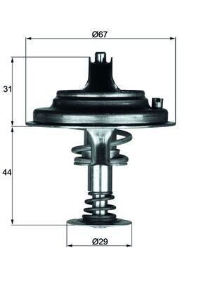 Termostat MAHLE ORIGINAL TX 26 80D1 Termostat MAHLE ORIGINAL TX 26 80D1