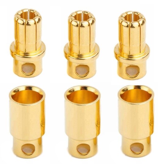 Amass 8.0mm Gullkontakter - 3par