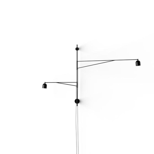 Karakter Klosset Lys Kort og Lang Vegglampe Sort