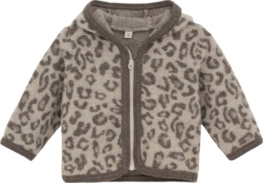 Huttelihut Cardigan Ullfleece Camel Melert Huttelihut 2 år (92) Cardigan Beige Brun Grå