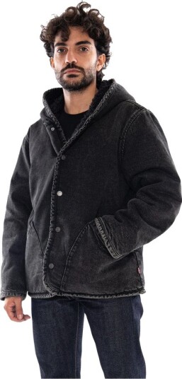 Levi"s® Deck Hoodie Sherpa Jacket A Ni   BLACKS   S