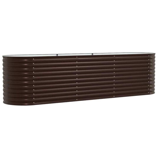 Hagehevet Bed Brun 320x80x81 cm Galvanisert Stål Hagehevet Bed Brun 320x80x81 cm Galvanisert Stål