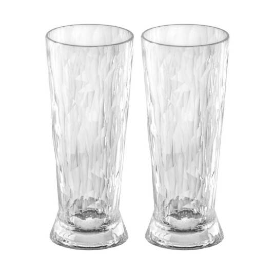 Koziol Club No. 10 ?lglass plast 30 cl 2-pakning Krystallklar