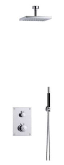 Tapwell Box7268 Takdusj Innbygging - Takmontert Krom / 85mm 200x200mm (TA-9424874)