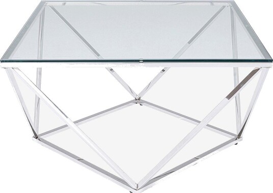 KARE Design   Sofabord Cristallo 80x80 cm   Sølv