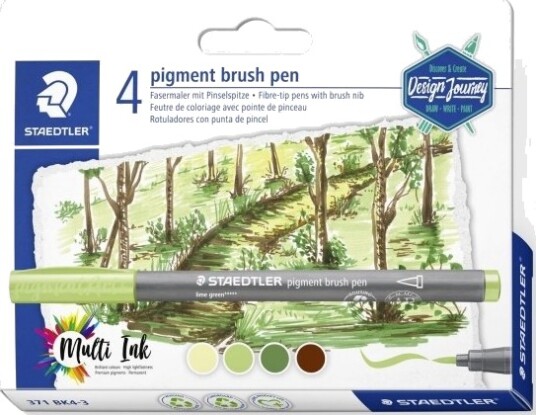 Staedtler Pigmentbørstepenn 371, Gul, 1 Stk