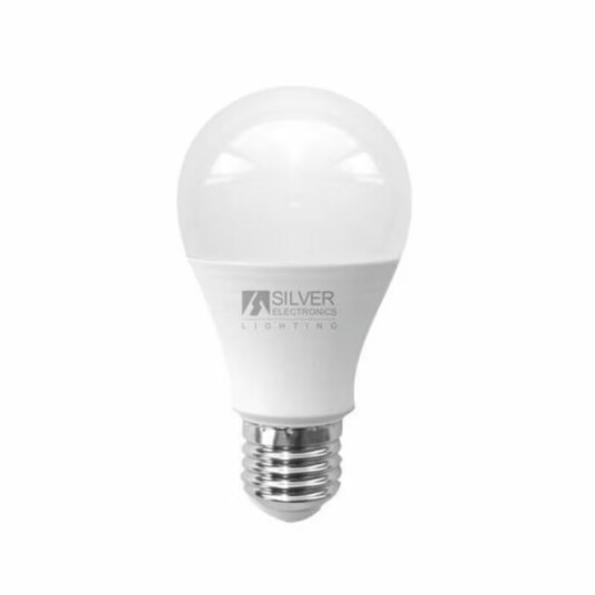 Silver Electronics Sfærisk LED Lyspære ECO E27 15W Hvit lys 3000K