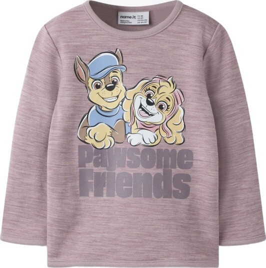 Name It Wuppo Paw Patrol Wool/Cotton Long Sleeve Top Rosa 92