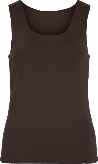 Vila Singlet viKenza O neck S/L Tank Top Brun