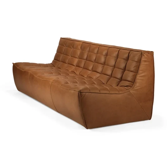 Ethnicraft N701 3 seters sofa Leather