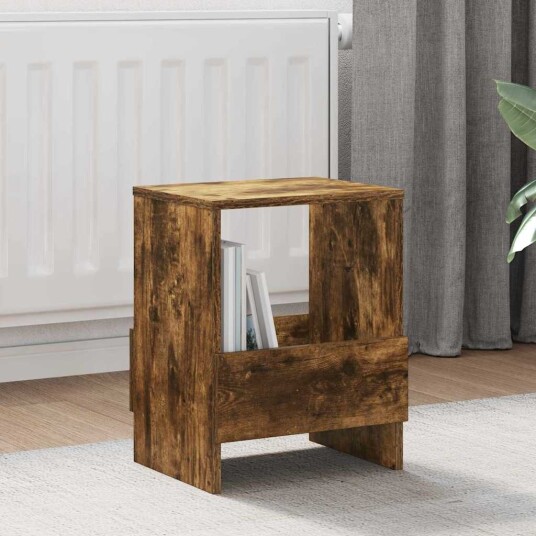 vidaXL Magasinreol Røkt eik 35 x 30 x 45 cm vidaXL Magasinreol Røkt eik 35 x 30 x 45 cm