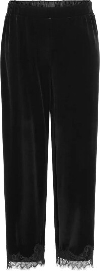 JDY Jdyvalerie Velvet Lace Pant Jrs BLACK M JDY Jdyvalerie Velvet Lace Pant Jrs BLACK M