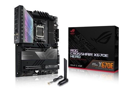 ASUS ROG CROSSHAIR X670E HERO Hovedkort - AMD X670 - AMD AM5 socket - DDR5 RAM - ATX