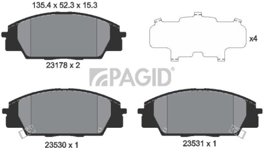 PAGID T1280N Bremseklosser PAGID T1280N Bremseklosser