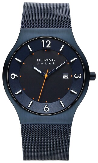 Bering Herreklokke 14440 393 Solar Blå/Stål Ø40 mm