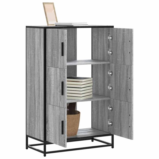 Highboard grå sonoma 68x35x106,5 cm konstruert tre og metall 8721102841316 Highboard grå sonoma 68x35x106,5 cm konstruert tre og metall 8721102841316