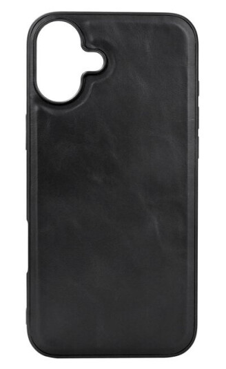 Buffalo MagSeries Flip-deksel iPhone 16 Plus Skinn Sort MagSafe-kompatibel