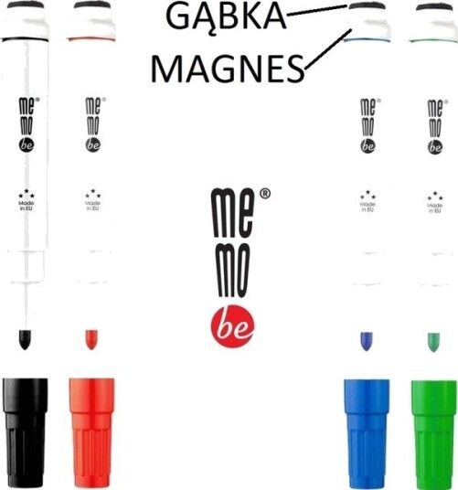 Memobe Whiteboardmarkør Mm351 Med Magnet Og Svamp Blå