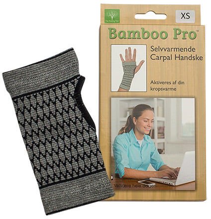 Bamboo Pro Carpal Handske   Str. Xs