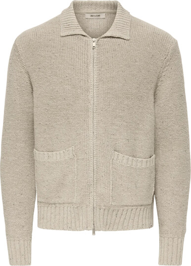 ONLY & SONS Onssting Rlx Naps Cardigan Knit Ww Grey XL